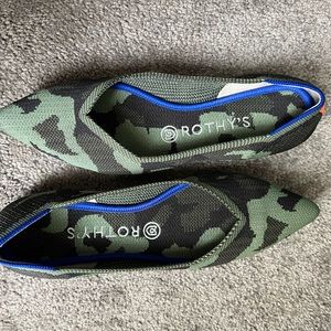 Women’s Rothy point camo shoes